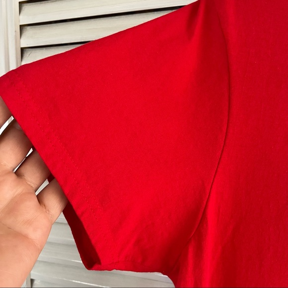 Disney Stitch HO HO Crew Neck Red shirt - Picture 4 of 11